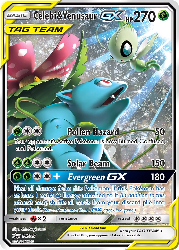 Celebi & Venusaur GX (SM167) [Sun & Moon: Black Star Promos] | Gam3 Escape