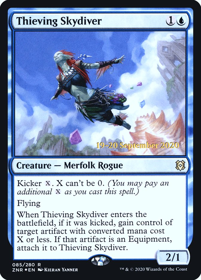 Thieving Skydiver  [Zendikar Rising Prerelease Promos] | Gam3 Escape