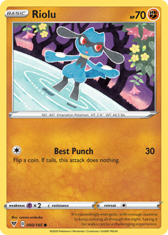 Riolu (090/185) [Sword & Shield: Vivid Voltage] | Gam3 Escape