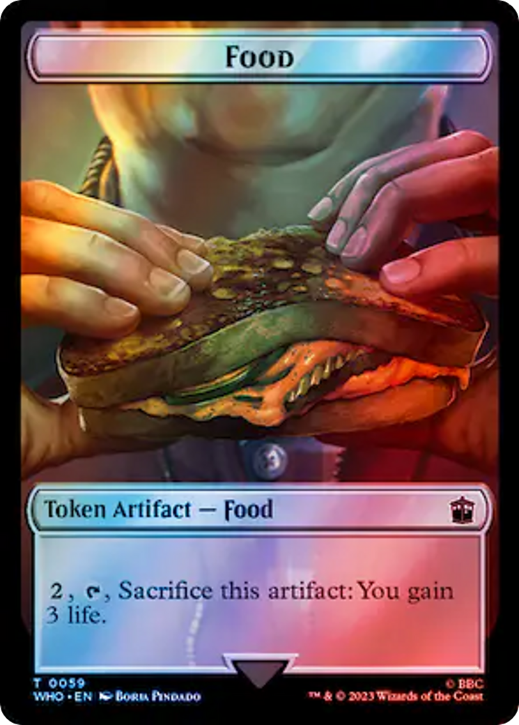 Alien // Food (0059) Double-Sided Token (Surge Foil) [Doctor Who Tokens] | Gam3 Escape