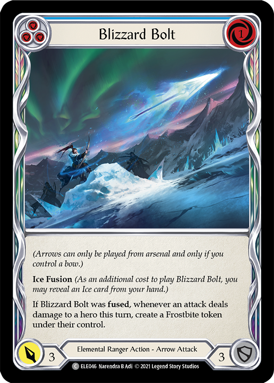 Blizzard Bolt (Blue) [ELE046] (Tales of Aria)  1st Edition Rainbow Foil | Gam3 Escape