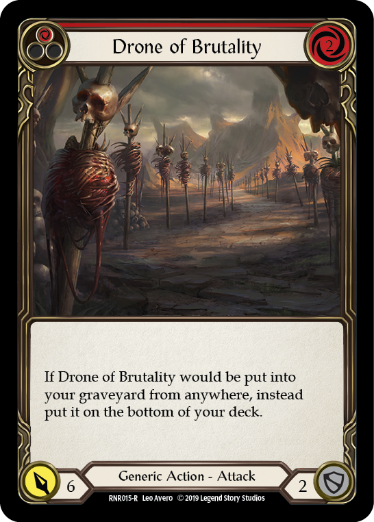 Drone of Brutality (Red) [RNR015-R] (Rhinar Hero Deck)  1st Edition Normal | Gam3 Escape