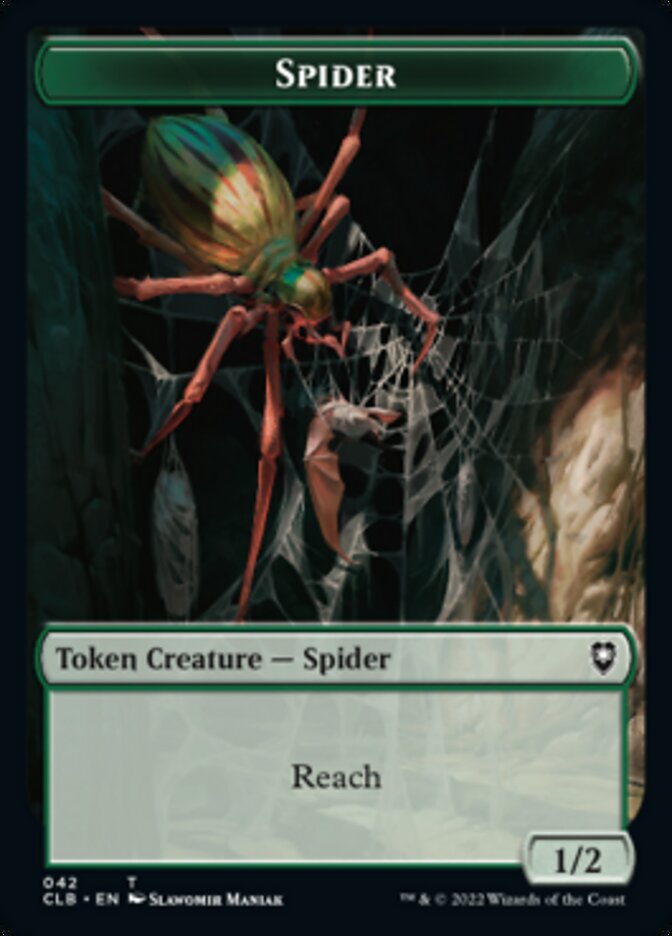 Spider // Human Double-sided Token [Commander Legends: Battle for Baldur's Gate Tokens] | Gam3 Escape