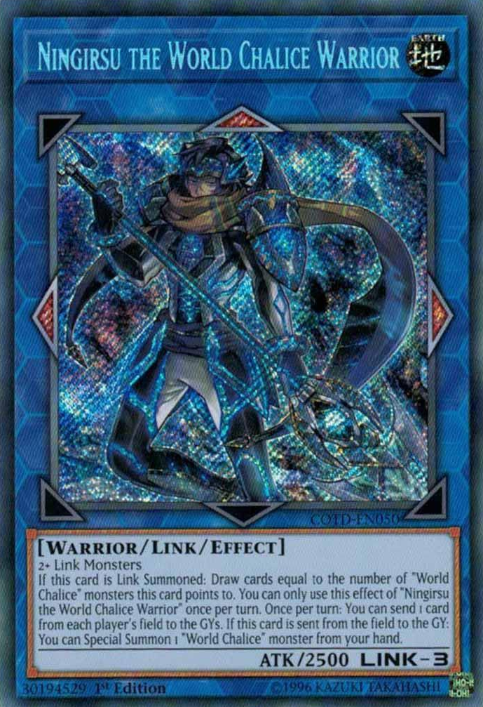 Ningirsu the World Chalice Warrior [COTD-EN050] Secret Rare | Gam3 Escape