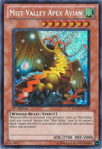 Mist Valley Apex Avian [HA02-EN049] Secret Rare | Gam3 Escape