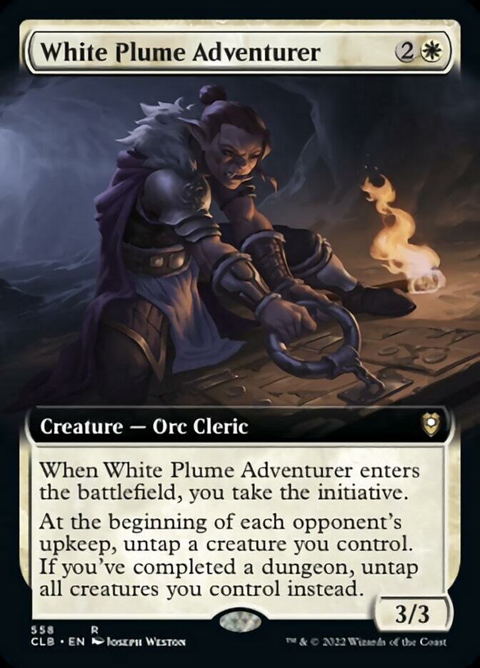 White Plume Adventurer (Extended Art) [Commander Legends: Battle for Baldur's Gate] | Gam3 Escape