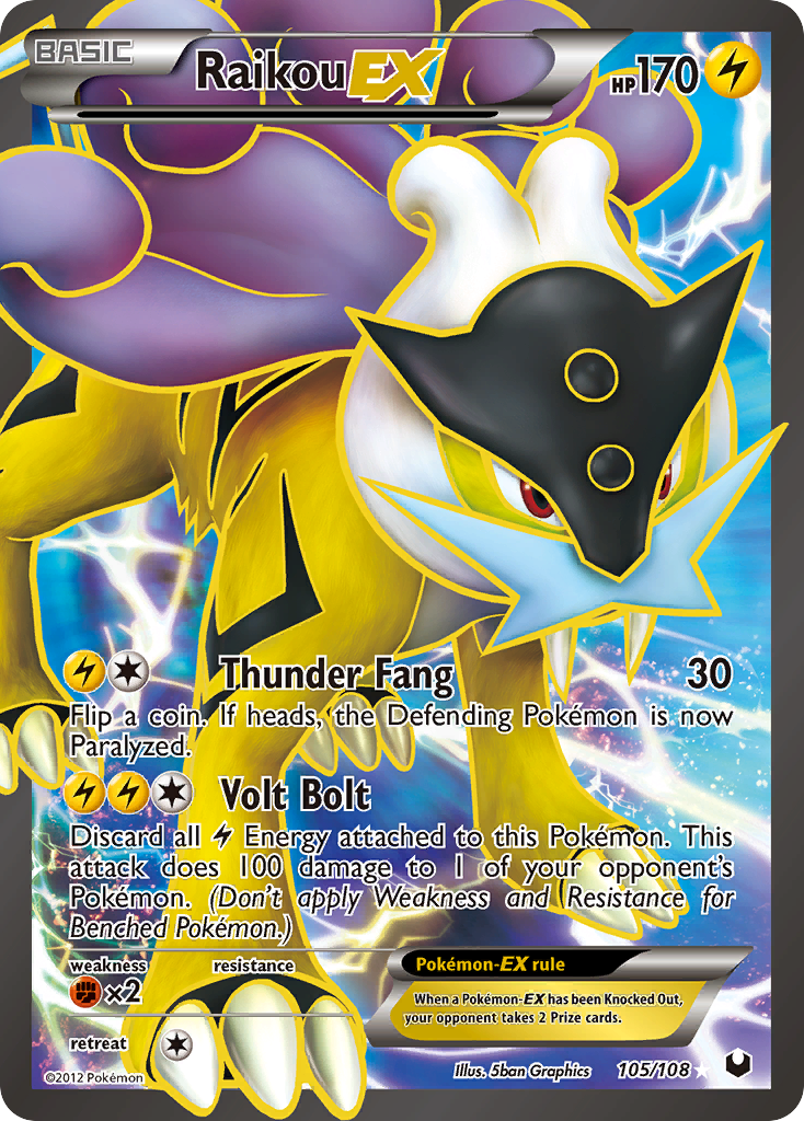 Raikou EX (105/108) [Black & White: Dark Explorers] | Gam3 Escape