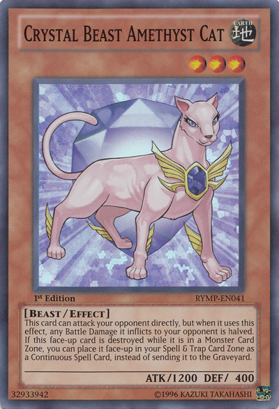 Crystal Beast Amethyst Cat [RYMP-EN041] Super Rare | Gam3 Escape