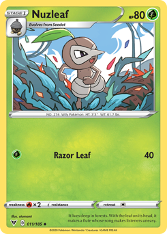Nuzleaf (011/185) [Sword & Shield: Vivid Voltage] | Gam3 Escape