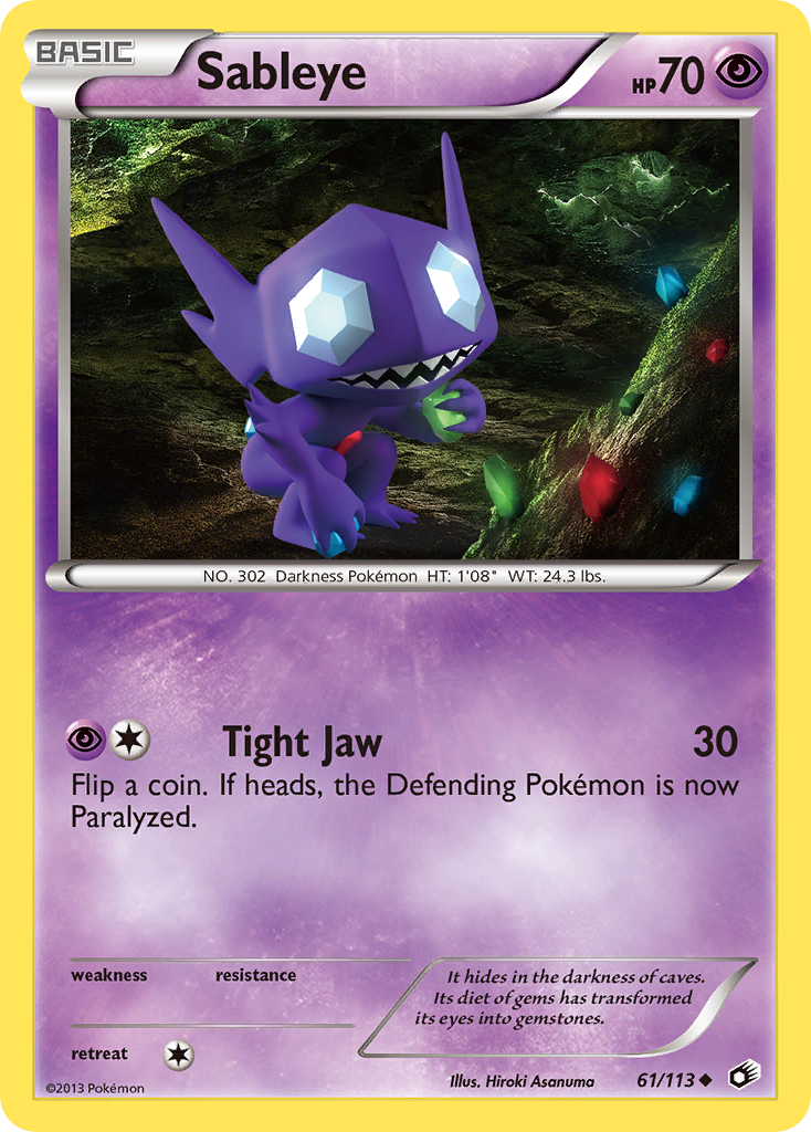 Sableye (61/113) [Black & White: Legendary Treasures] | Gam3 Escape