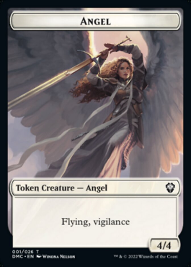 Bird (002) // Angel Double-sided Token [Dominaria United Tokens] | Gam3 Escape