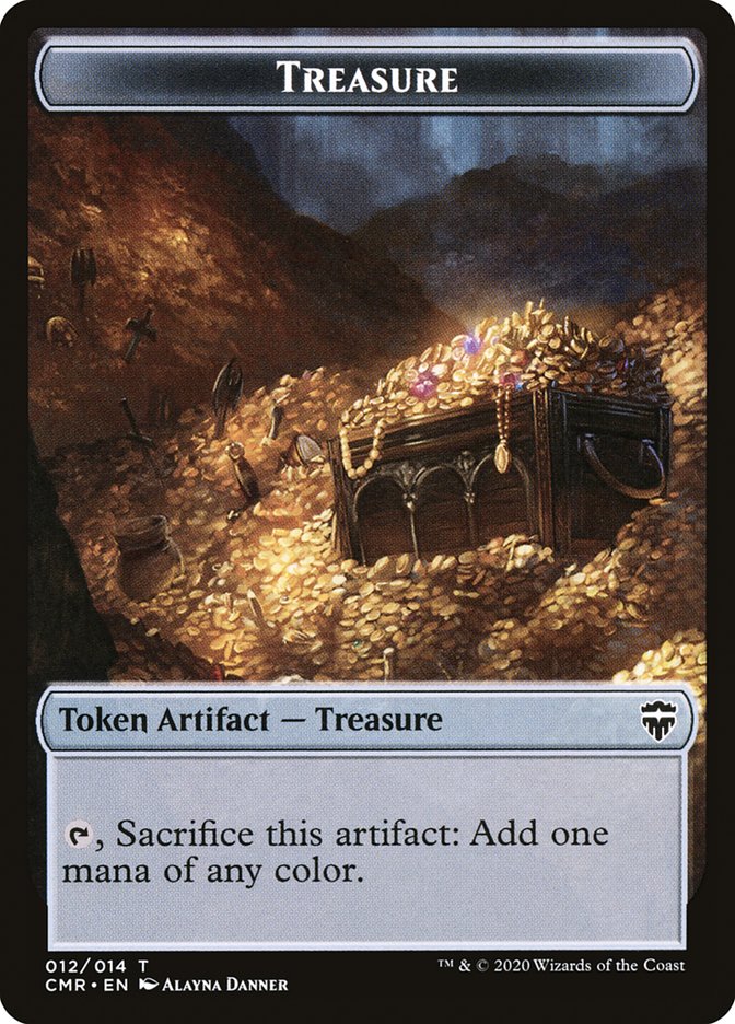 Treasure // Zombie Token [Commander Legends Tokens] | Gam3 Escape