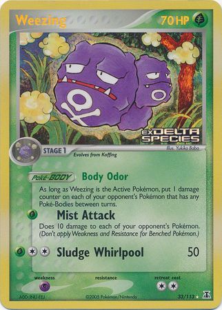 Weezing (33/113) (Stamped) [EX: Delta Species] | Gam3 Escape