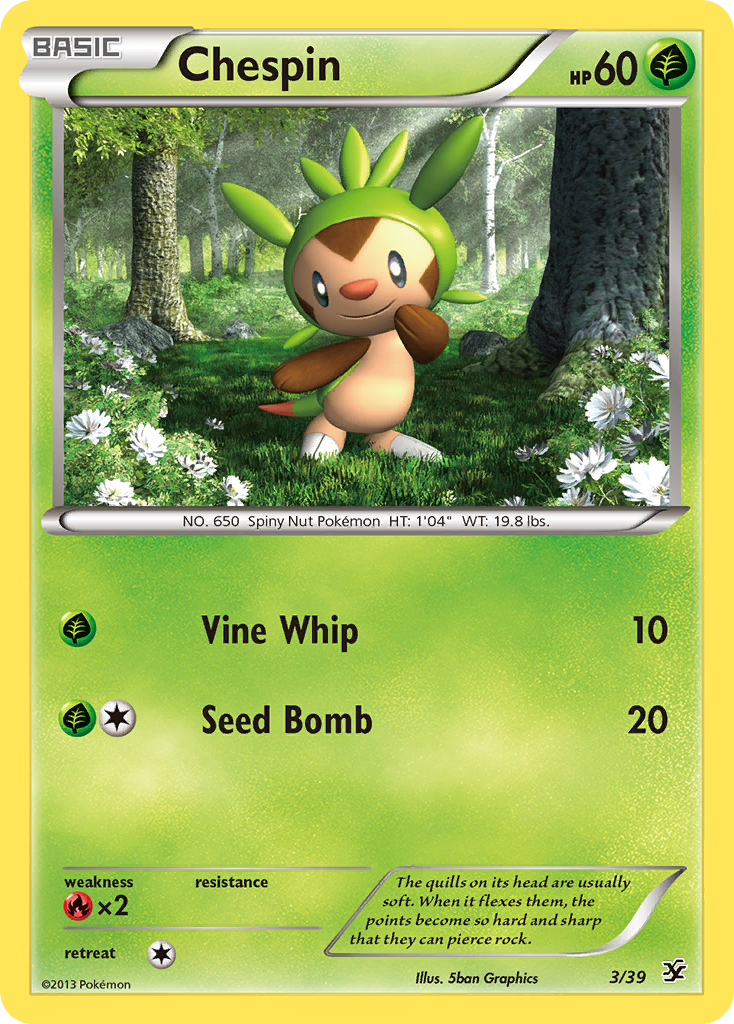 Chespin (3/39) [XY: Kalos Starter Set] | Gam3 Escape