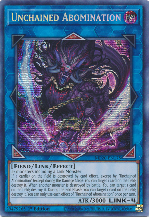 Unchained Abomination [MP20-EN175] Prismatic Secret Rare | Gam3 Escape