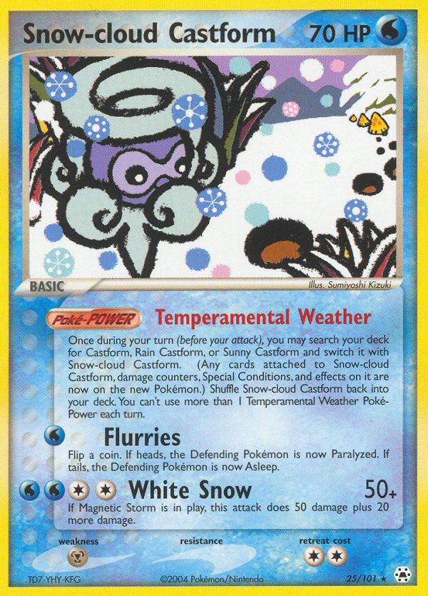 Snow-cloud Castform (25/101) [EX: Hidden Legends] | Gam3 Escape