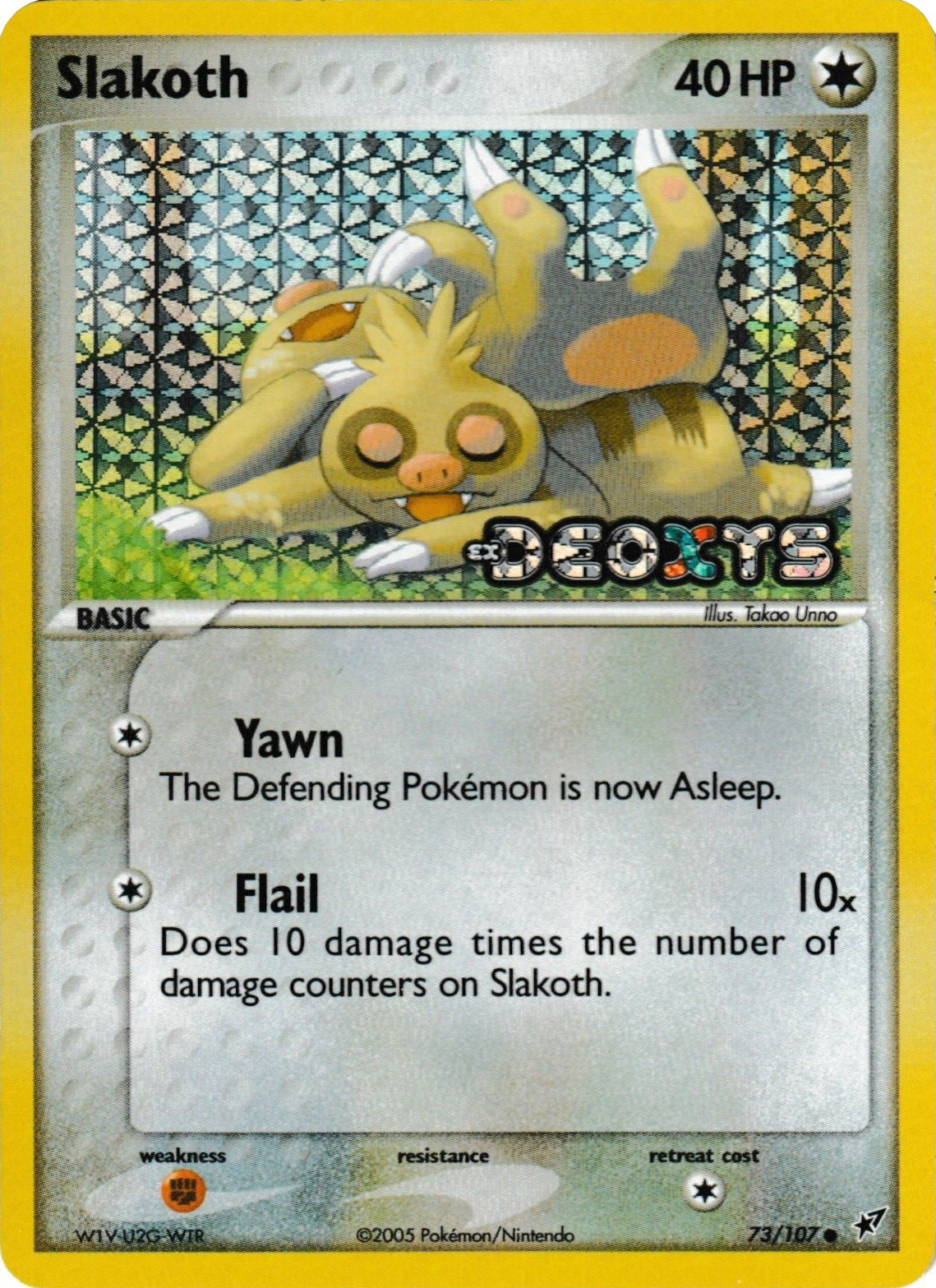 Slakoth (73/107) (Stamped) [EX: Deoxys] | Gam3 Escape