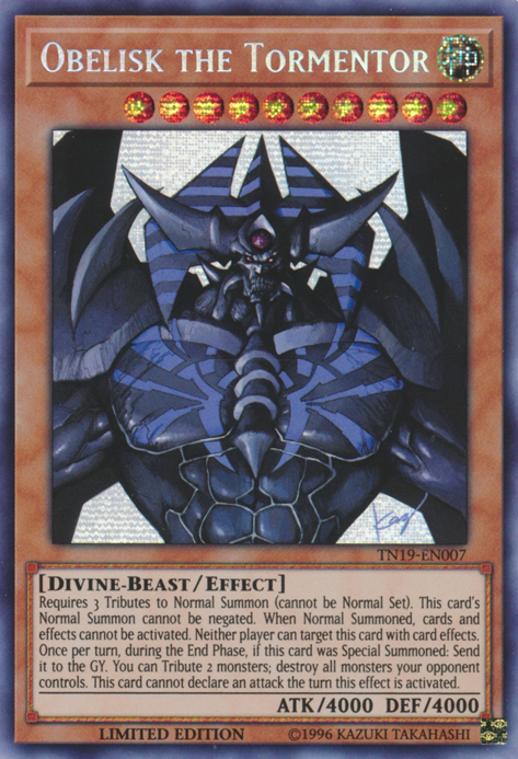 Obelisk the Tormentor [TN19-EN007] Prismatic Secret Rare | Gam3 Escape