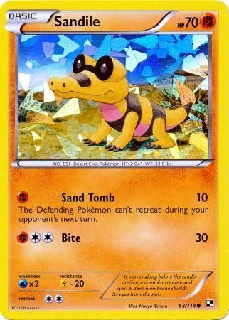 Sandile (63/114) (Cracked Ice Holo) [Black & White: Base Set] | Gam3 Escape