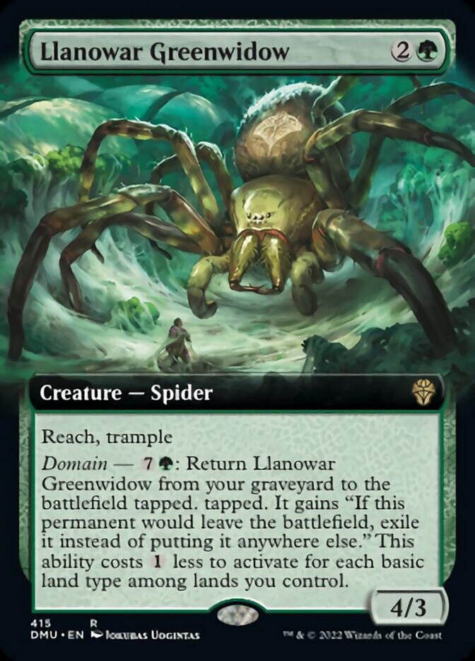 Llanowar Greenwidow (Extended Art) [Dominaria United] | Gam3 Escape