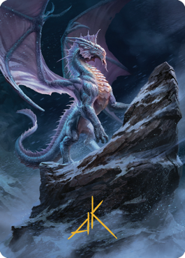 Ancient Silver Dragon Art Card (06) (Gold-Stamped Signature) [Commander Legends: Battle for Baldur's Gate Art Series] | Gam3 Escape