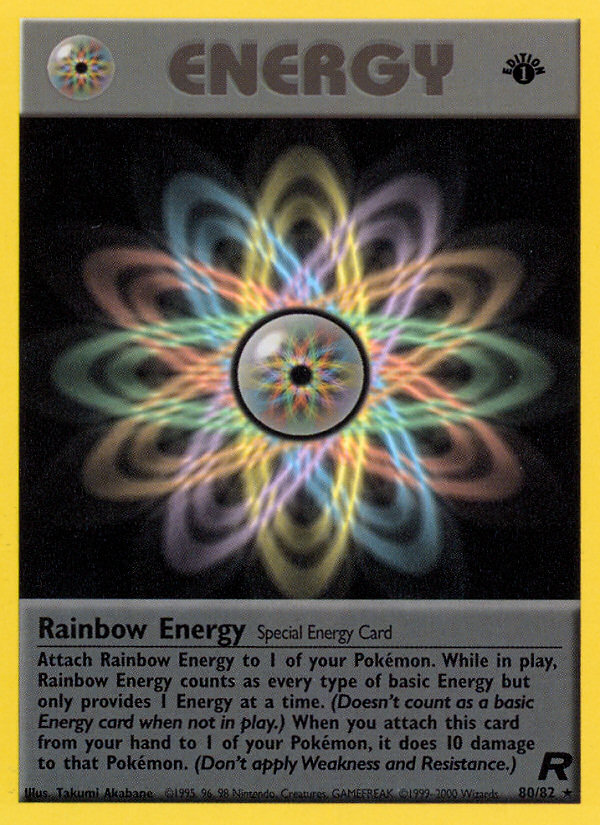 Rainbow Energy (80/82) [Team Rocket 1st Edition] | Gam3 Escape