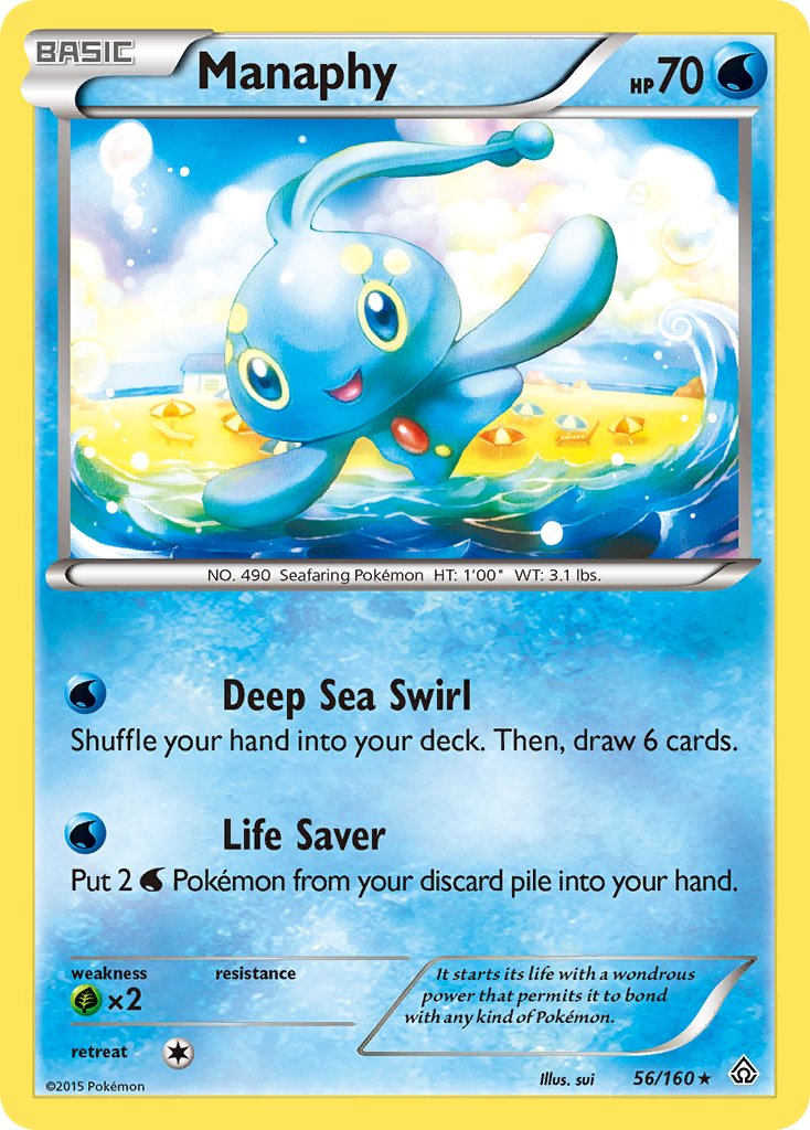 Manaphy (56/160) (Battle Arena Deck Exclusive) (Theme Deck Exclusive) [XY: Primal Clash] | Gam3 Escape