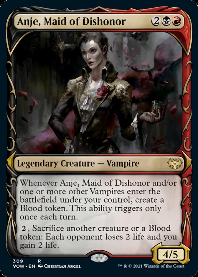 Anje, Maid of Dishonor (Showcase Fang Frame) [Innistrad: Crimson Vow] | Gam3 Escape