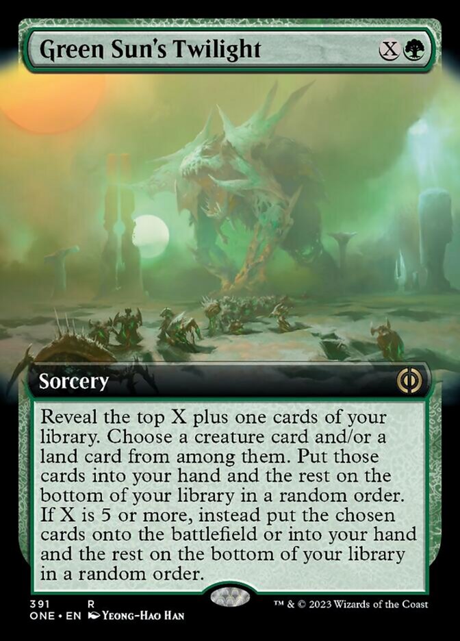 Green Sun's Twilight (Extended Art) [Phyrexia: All Will Be One] | Gam3 Escape