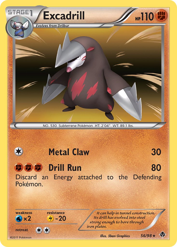 Excadrill (56/98) (Cosmos Holo) (Blister Exclusive) [Black & White: Emerging Powers] | Gam3 Escape
