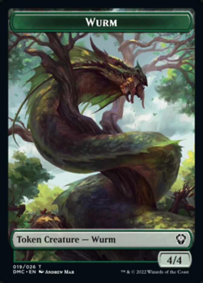 Soldier // Wurm Double-sided Token [Dominaria United Tokens] | Gam3 Escape