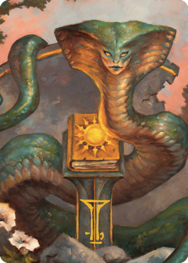 Guardian Naga Art Card (Gold-Stamped Signature) [Commander Legends: Battle for Baldur's Gate Art Series] | Gam3 Escape