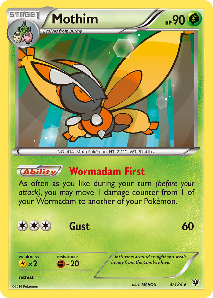 Mothim (4/124) [XY: Fates Collide] | Gam3 Escape