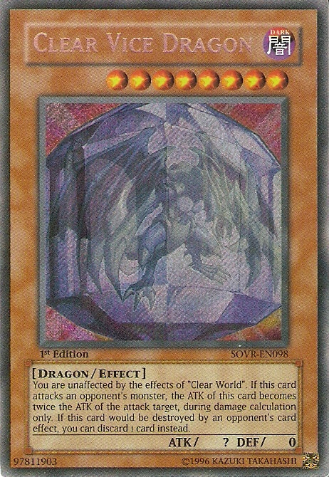 Clear Vice Dragon [SOVR-EN098] Secret Rare | Gam3 Escape