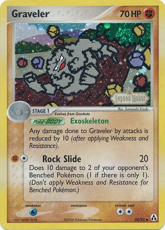 Graveler (34/92) (Stamped) [EX: Legend Maker] | Gam3 Escape