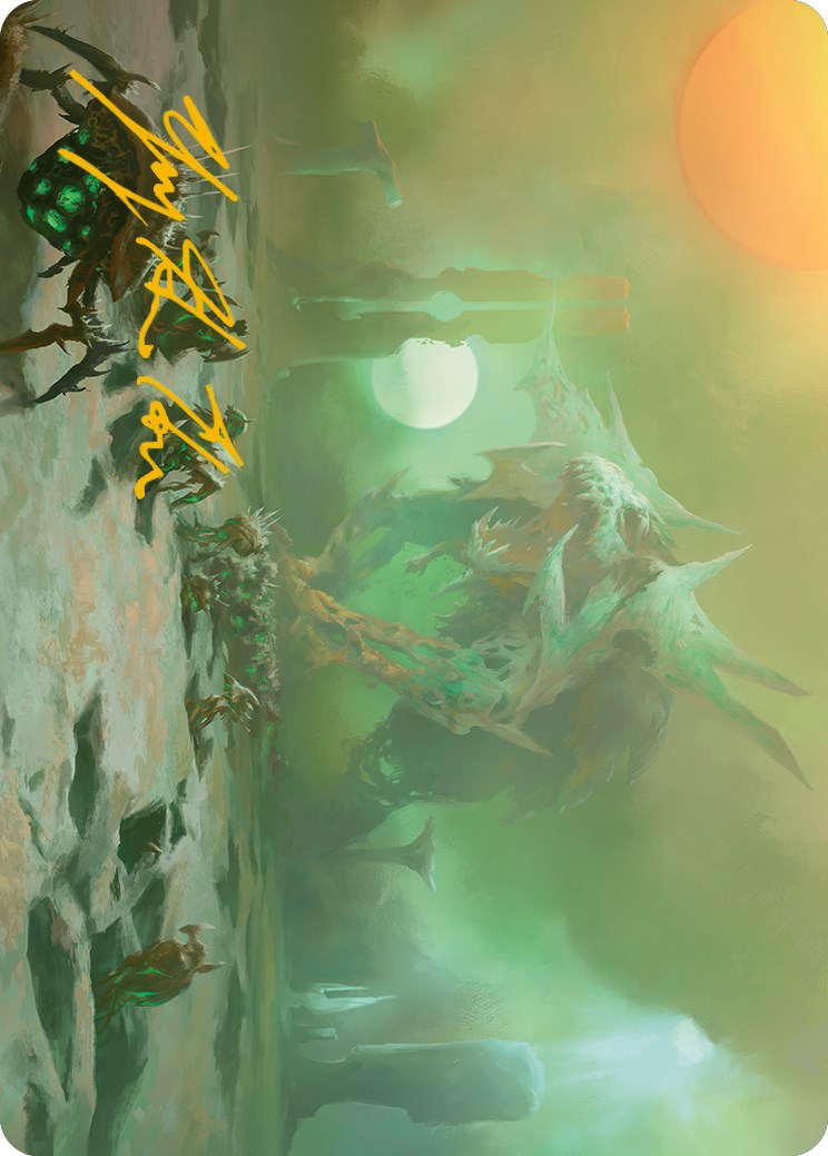 Green Sun's Twilight Art Card (Gold-Stamped Signature) [Phyrexia: All Will Be One Art Series] | Gam3 Escape