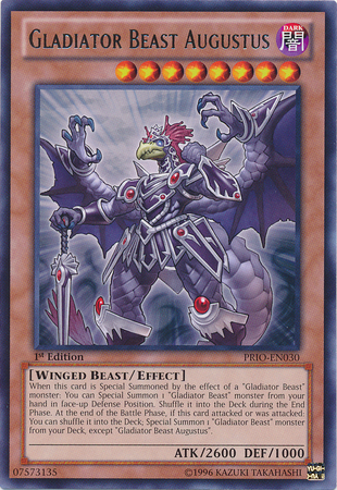 Gladiator Beast Augustus [PRIO-EN030] Rare | Gam3 Escape