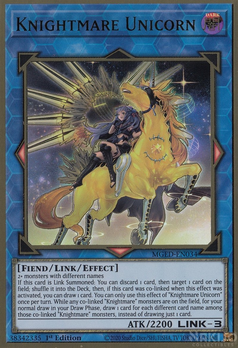 Knightmare Unicorn (Alternate Art) [MGED-EN034] Gold Rare | Gam3 Escape