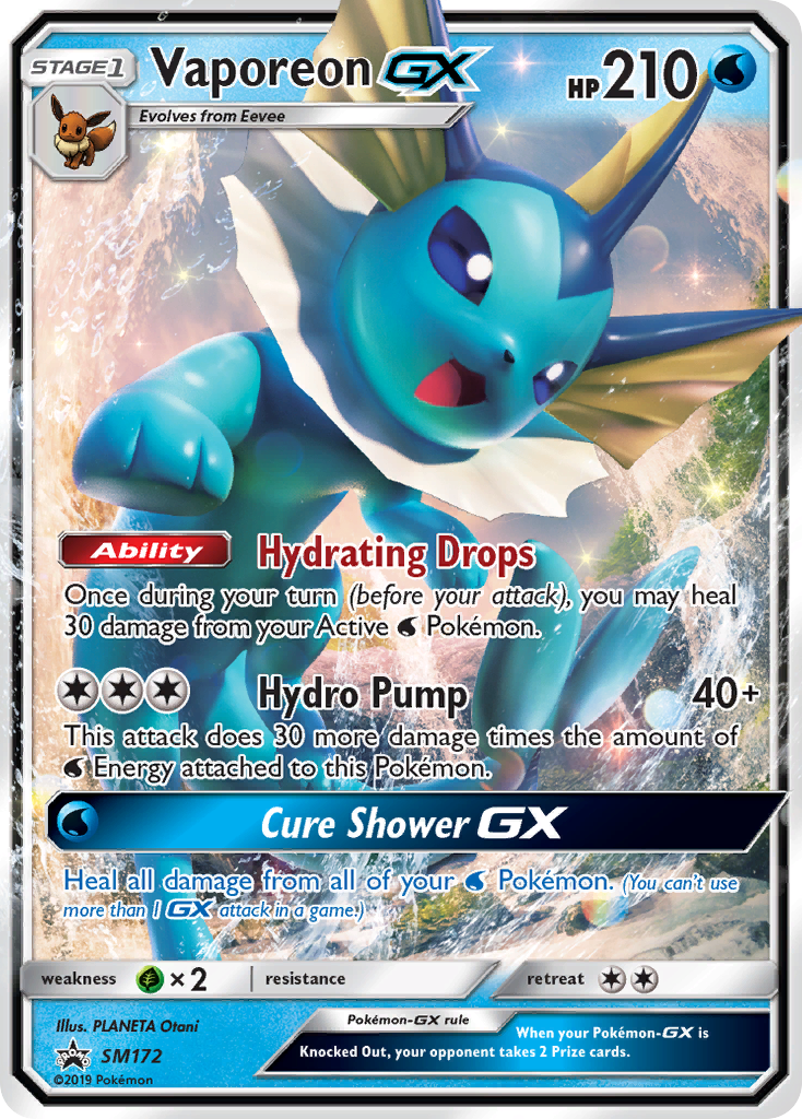 Vaporeon GX (SM172) [Sun & Moon: Black Star Promos] | Gam3 Escape