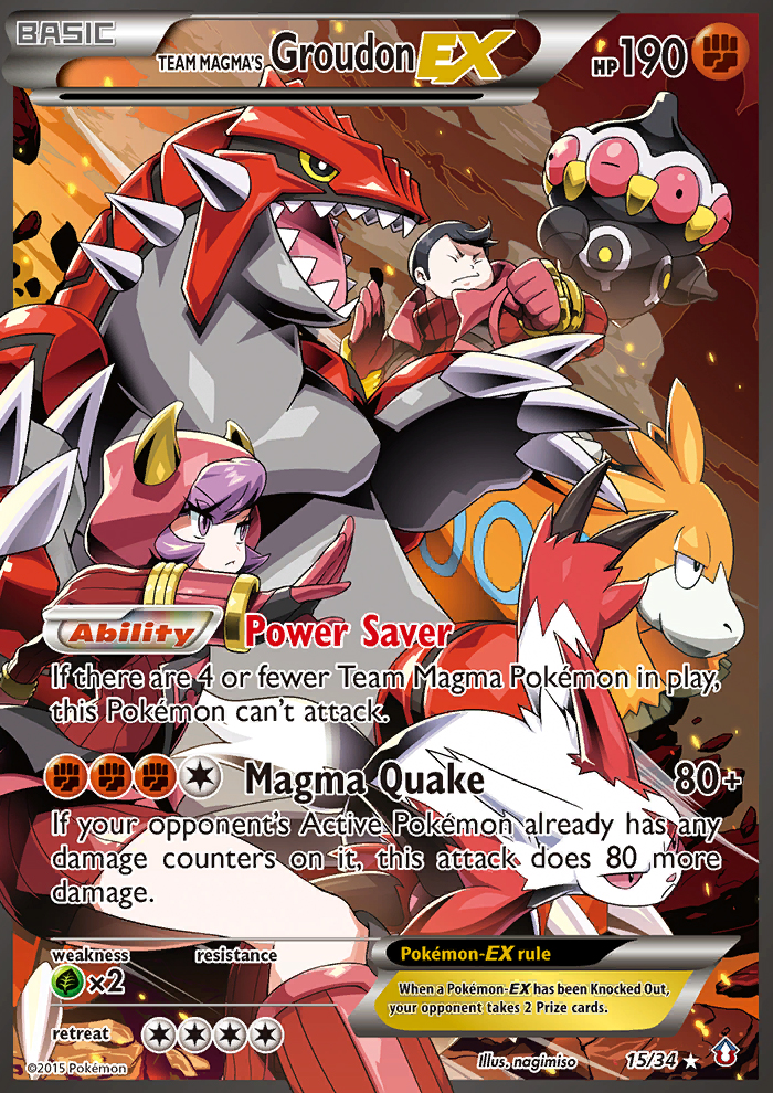 Team Magma's Groudon ex (15/34) [XY: Double Crisis] | Gam3 Escape