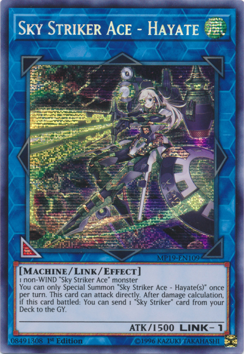 Sky Striker Ace - Hayate [MP19-EN109] Prismatic Secret Rare | Gam3 Escape