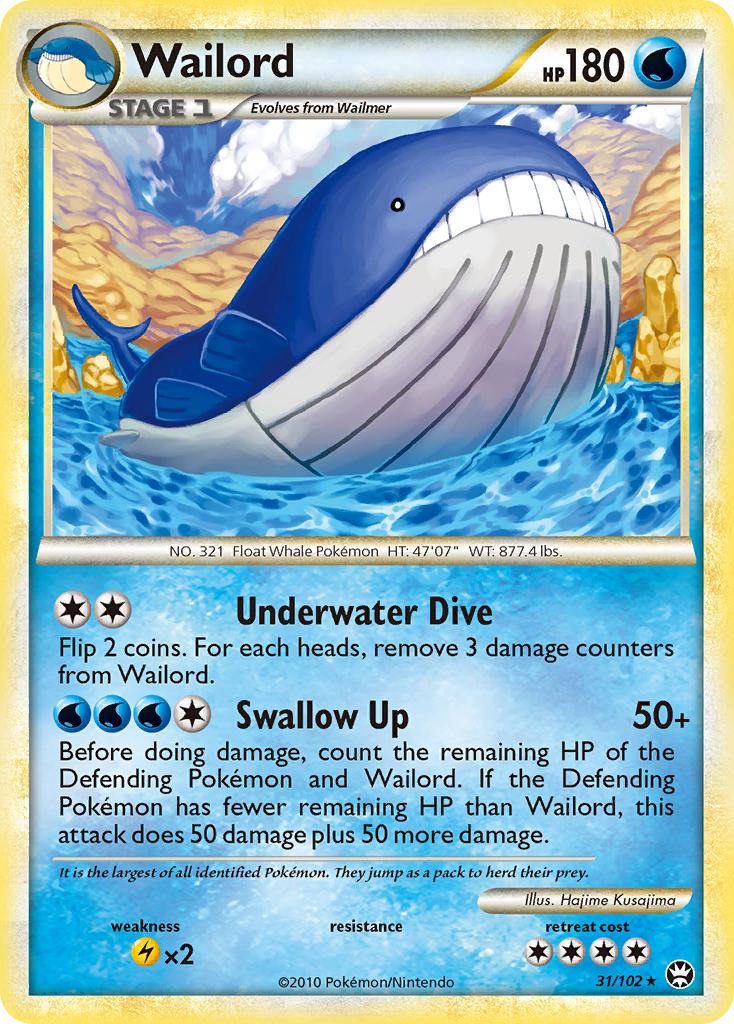 Wailord (31/102) [HeartGold & SoulSilver: Triumphant] | Gam3 Escape