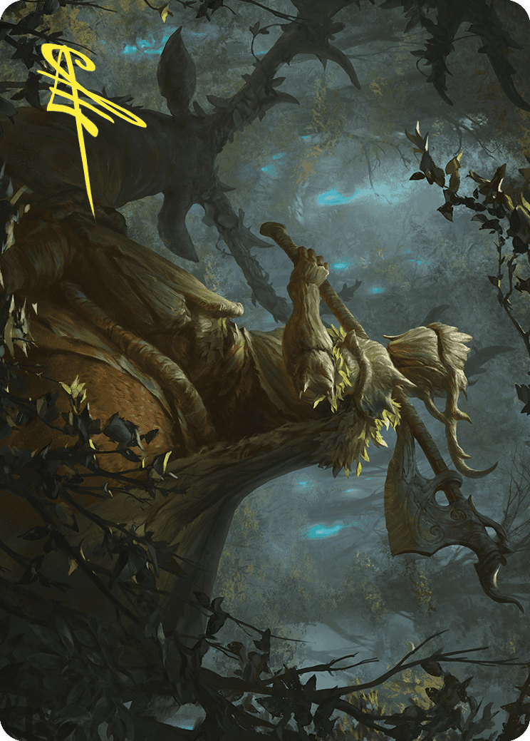 Verdant Outrider Art Card (Gold-Stamped Signature) [Wilds of Eldraine Art Series] | Gam3 Escape