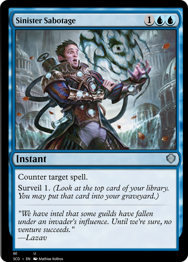 Sinister Sabotage [Starter Commander Decks] | Gam3 Escape