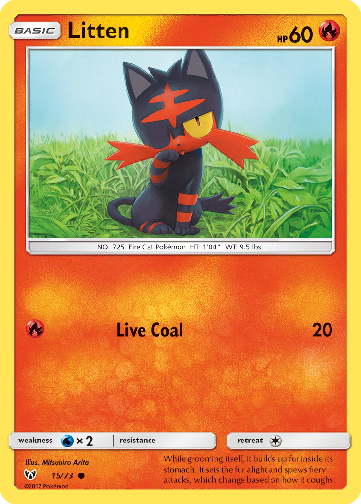 Litten (15/73) [Sun & Moon: Shining Legends] | Gam3 Escape