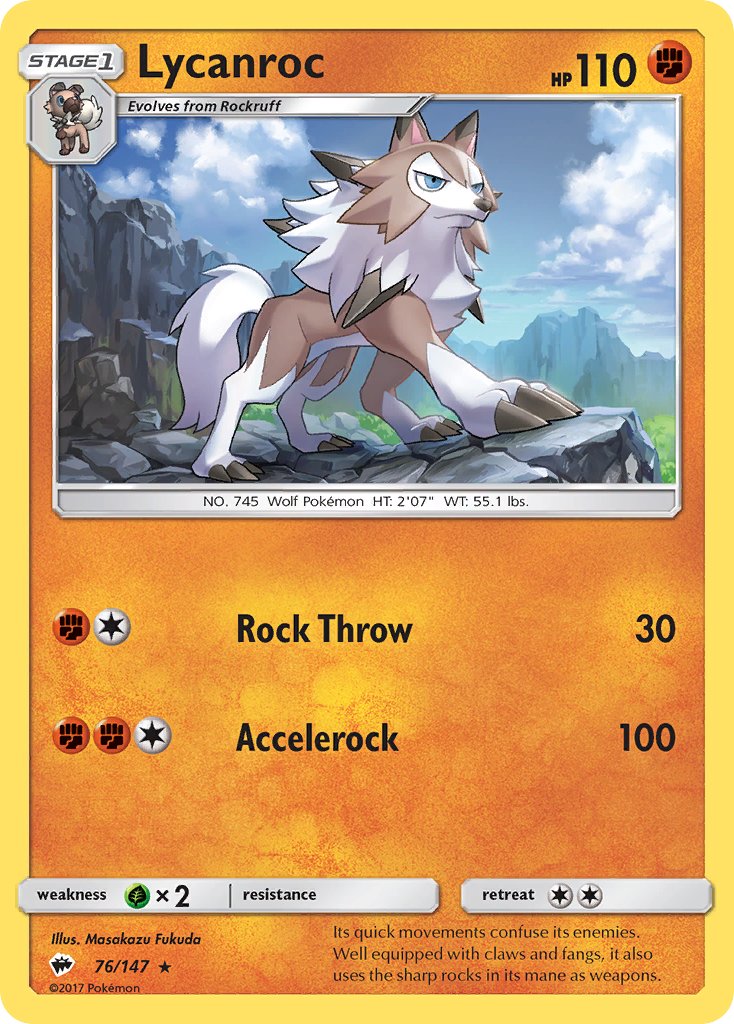 Lycanroc (76/147) (Theme Deck Exclusive) [Sun & Moon: Burning Shadows] | Gam3 Escape