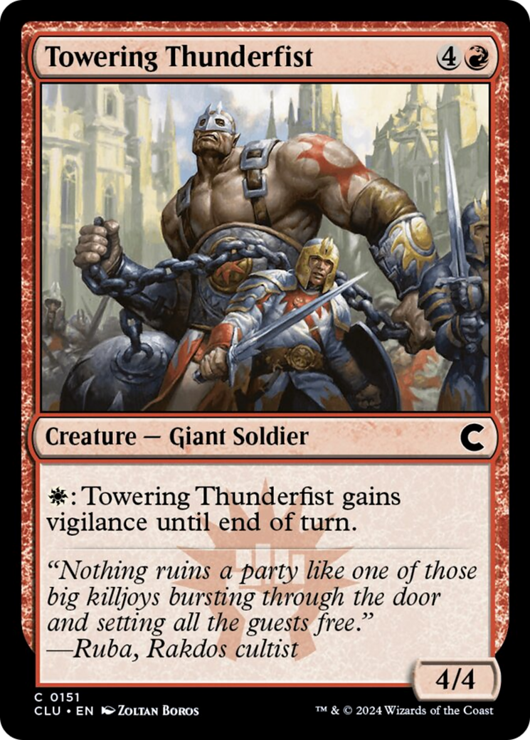 Towering Thunderfist [Ravnica: Clue Edition] | Gam3 Escape