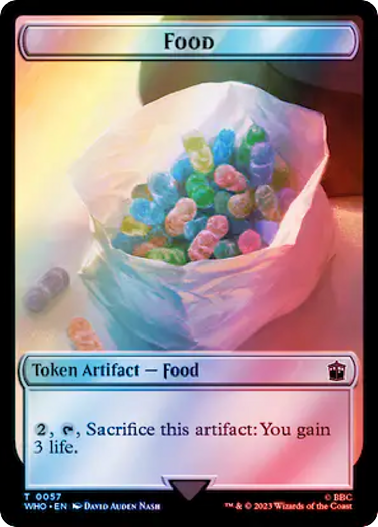 Alien Angel // Food (0057) Double-Sided Token (Surge Foil) [Doctor Who Tokens] | Gam3 Escape