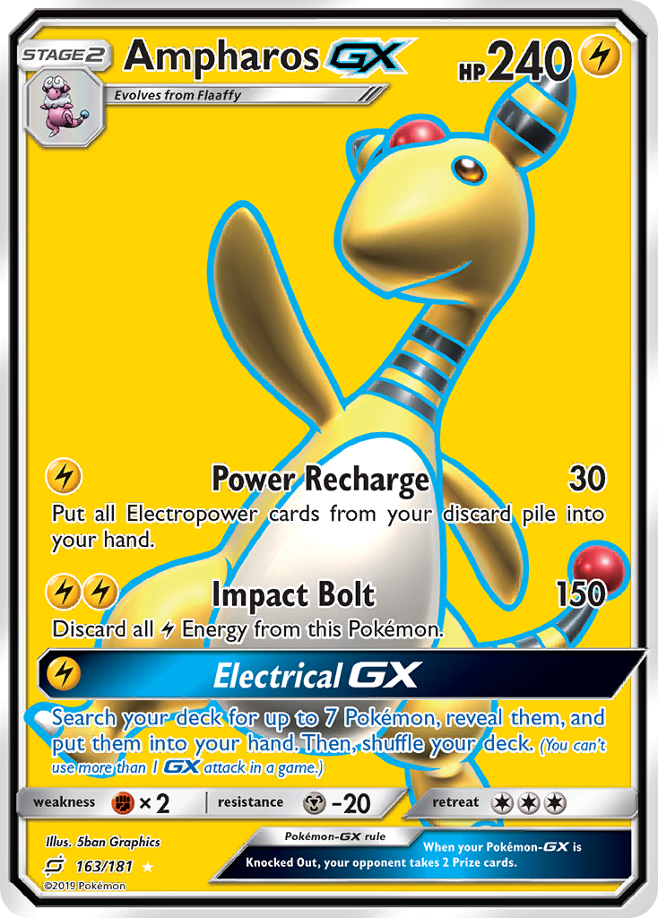 Ampharos GX (163/181) [Sun & Moon: Team Up] | Gam3 Escape