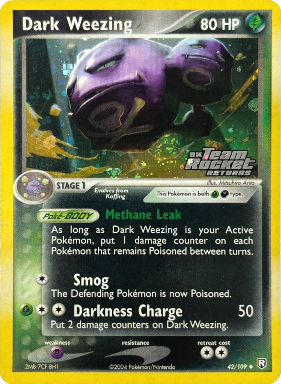 Dark Weezing (42/109) (Stamped) [EX: Team Rocket Returns] | Gam3 Escape